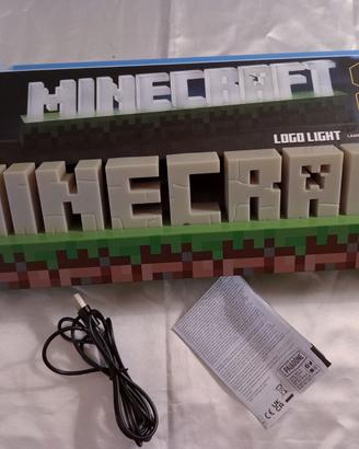 Lampada Logo Minecraft Paladone - Originale
