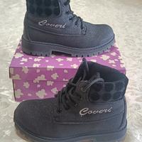 STIVALETTI ENRICO COVERI BAMBINA NERI PELLE GOMMA 