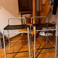 2 Sgabelli da cucina in metallo