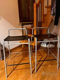 2 Sgabelli da cucina in metallo