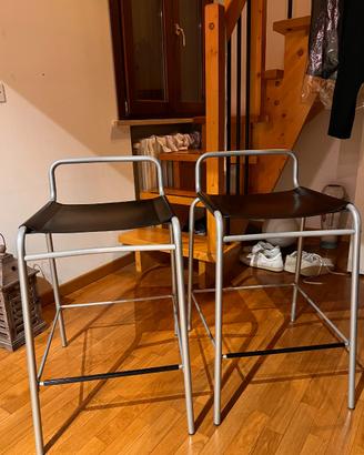 2 Sgabelli da cucina in metallo