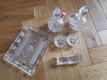 Servizio vintage in cristallo di bohemia anni 60