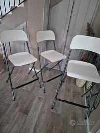 3 sgabelli bar di Ikea bianchi
