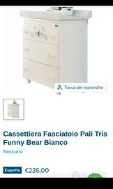 Fasciatoio Pali con vaschetta e 3 cassetti