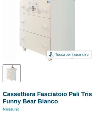Fasciatoio Pali con vaschetta e 3 cassetti