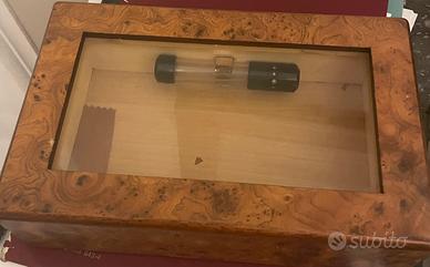 Scatola porta sigari in radica con h umidificatore