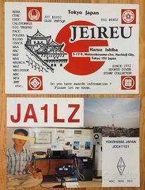 Lotto 2 rare cartoline QSL GIAPPONE radioamatori 