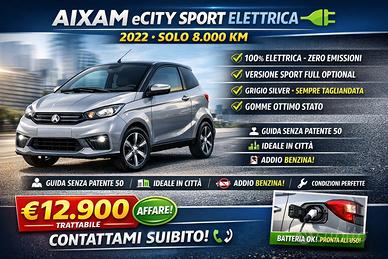 Aixam eCity Sport Elettrica 2022 - 8.000 Km -