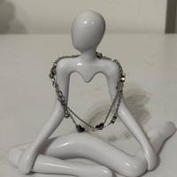 bracciale argento con cuoricini