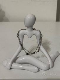 bracciale argento con cuoricini