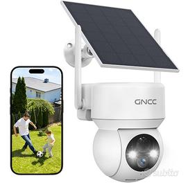 GNCC Wireless Outdoor WiFi Camera with Solar Panel