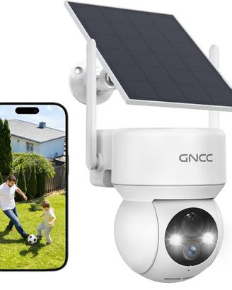 GNCC Wireless Outdoor WiFi Camera with Solar Panel