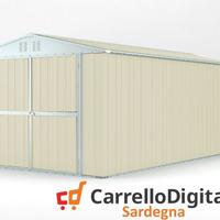 Box garage auto in Acciaio 327x611cm 19mq avorio