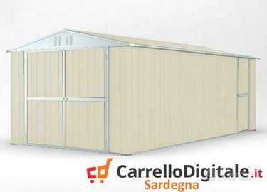 Box garage auto in Acciaio 327x611cm 19mq avorio