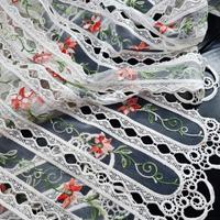 Set 2 tendine finestre shabby chic con ricamo 