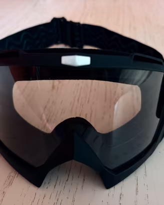 Maschera moto custom cross vintage