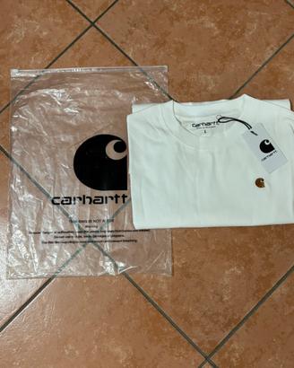T-shirt carhartt WIP bianca con logo - nuova