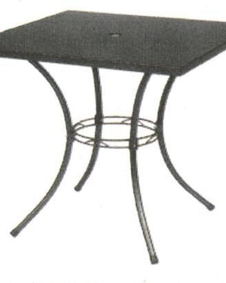 Tavolo acciaio smontabile colore grigio 75x75 cm
