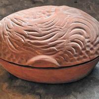 Casseruola in terracotta con coperchio