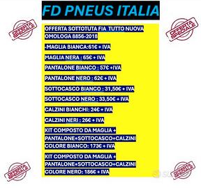 sottotuta e caschi omologati fia nuovi 