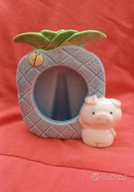 Portafoto da tavolo con maialino