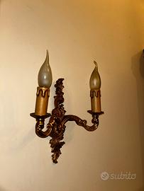 Applique doppia in stile classico dorato