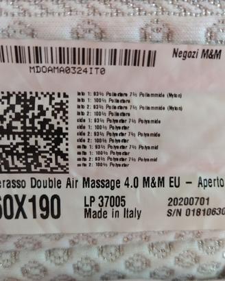 Materasso Matrimoniale Double Air Massage 4.0