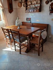 Tavolo in legno massello 85×140 con tre allu