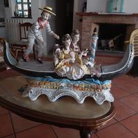 Barca in ceramica Capodimonte 