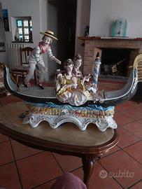 Barca in ceramica Capodimonte 