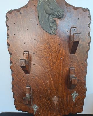 rastrelliera vintage  in legno  e metallo anni  70