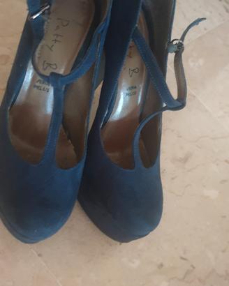 Scarpa decolletè blu 37
