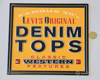 Levis Denim Jeans targa insegna vintage originale