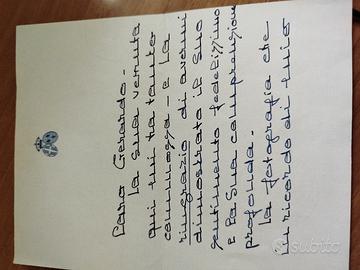 lettera autografata