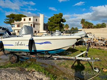 Barca open +yamaha4t +carrello