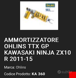 Ohlins MonoAmmortizzatore Kawasaki ZX-10R (11-15)