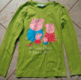t-shirt Peppa Pig manica lunga bambina 8 anni
