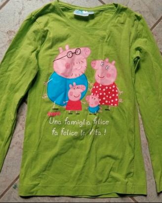 t-shirt Peppa Pig manica lunga bambina 8 anni