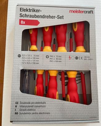 8 Cacciaviti da elettricista meistercraft germany