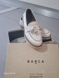 Mocassino bianco donna