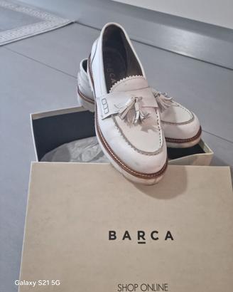 Mocassino bianco donna