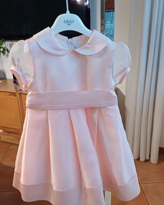 abito Le bebe neonata color pesca tg 12 mesi