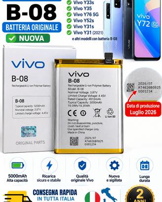 BATTERIA ORIGINALE PER VIVO Y72 5G E ALTRI MODE6