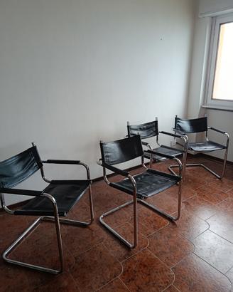 sedie tubolare in acciaio stile Bauhaus 