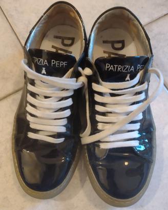 Scarpe Sneakers Patrizia Pepe nere lucide n. 38