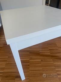 Tavolo bianco frassinato 90*90 cm allungabile