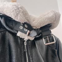 Giacca aviatore nera effetto pelle lucida - teddy