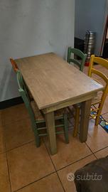 Tavolo in legno puro 60x120