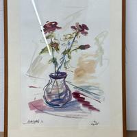 Acquerello vaso fiori sabbatini