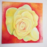 Dipinto su tela "Rosa" di Sisti Gilberto